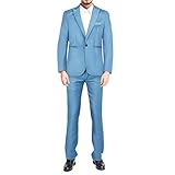 Poryu Anzug Herren Slim Fit 2Teilig Anzüge Herrenanzug Sakko für Hochzeit B