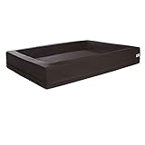 DoggyBed¨ Hundewasserbett Aqua Style Plus mit Umrandung - Bezug Kunstleder - Hundekissen rutschfest - wahlweise mit und ohne Heizung, Farbe:braun-ohne Heizung, Größe:97x77x20
