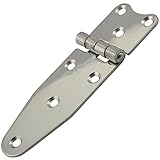 Scharnier gestanzt 129x40mm (1 Stück) Form B aus Edelstahl A2 V2A Scharniere Türscharnier Hinge Steckverbinder Edelstahlscharnier Türband Aufschraubband | AG-BOX®
