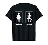Lustiges Halloween-Kostüm mit Aufschrift 'Your Wife My Wife Witch' T-S