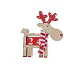 Weihnachtsdekoration, dreidimensionaler Kalender, Holzornamente, Countdown SAN-1341