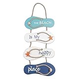 Holz Flip Flop Hängende Deko Strand Flip Flop Dekoration Flip Flop Wandornament Tür Hängende Ornament Strand Meer Hängeschild Holzpantoffeln Wanddeko für Zuhause Schlafzimmer Wohnzimmer Wand F