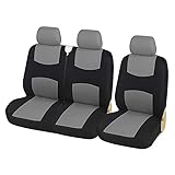 BAOBUM Auto-Sitzbezug 1 + 2 Sitzbezüge blau Auto Sitzbezug Truck Innenzubehör Kompatibel mit Renault Peugeot Opel Vivaro, Fit Universal Transporter/Van (Color Name : Grau)