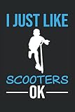 I Just Like Scooters Ok - City Roller Lustiger Spruch Notizbuch (Taschenbuch DIN A 5 Format Liniert): Tretroller Liebhaber Geschenk Notizheft, ... Jungen und Mädchen, die gerne S