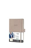 SIGEL C2161 Terminplaner Wochenkalender 2021, ca. A6, Hardcover, taupe, mit vielen Extras, Conceptum - weitere M