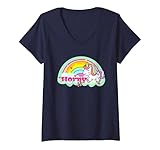 Damen Horny AF | Sexy DDLG BDSM ABDL CGL Erwachsene Kinky Naughty T-Shirt mit V