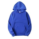 DaDuo Hoodie Herren Oversize Einfarbig Plus Samt Pullover Herren Einfachheit Popularität Lassig Paar-Outfit Komfortabel Neutraler Stil Sweatshirt Herren Mit T