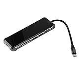 Selcouthlie 6 in 1 USB Typ C HUB mit Bis zu 4K@30Hz HDMI-Kompatiblem USB 3.0 /TF Multiport Dongle für Air Laptop