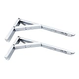 Metall Regalstützen, Regalwinkel, FachbodenTräger, Regal Halterungen, Eisen Regalwinkel, Regalhalter, Winkel Regal, Wandregal, Wandhalterung für Regalbrett, für Wandregale, Wandwinkel, 2 Stück