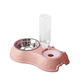 CNCDNALK 500 ml Futternapf mit Hundewasserflasche, automatischer Trinknapf für Katzen, Futternapf für Haustiere (Farbbezeichnung: G)