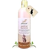 Peticare Katzen Pflege-Shampoo bei Juckreiz Milben Pilz Floh - Spezial Katzen-Shampoo bei unangenehmem Fell-Geruch, pflegt die Katzen-Haut, effektive Pflege-Formel - petCat Health 3104