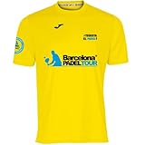 Barcelona Padel Tour T-Shirt mit kurzen Ärmeln von Joma Te Gusta el Pádel | Herren | spezielle Padelprägung | weich und schnell trocknend | Sportbekleidung, gelb, M