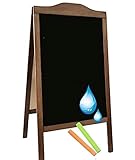 WASSERDICHT Rustikal handgemachtes holz Kreidetafel, Kundenstopper, Aufsteller Kreidetafel (120 x 60 cm), zweiseitiges Tafel, Werbetafel Holztafel Werbeaufsteller , Gehweg