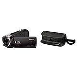 Sony HDR-CX240E HD Flash Camcorder (Full HD, EXMOR R CMOS Sensor, 9,2 Megapixel, BIONZ X Bildprozessor) schwarz & LCSU5 Tasche für Handycam schw