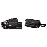 Sony HDR-CX240E HD Flash Camcorder (Full HD, EXMOR R CMOS Sensor, 9,2 Megapixel, BIONZ X Bildprozessor) schwarz & LCSU5 Tasche für Handycam schw