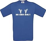 Shirtinstyle T-Shirt BIS Einer HEULT Biken BMX Downhill Cruisen Fahrrad Fun Shirt, Farbe royal, Größe XXL