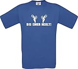 Shirtinstyle T-Shirt BIS Einer HEULT Biken BMX Downhill Cruisen Fahrrad Fun Shirt, Farbe royal, Größe XXL