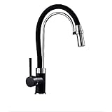 XDYNJYNL Kitchen Tap Persönlichkeit Kreative Wasserhahn Küche Waschbecken Sink LED Wasserhahn Heißen Und Kalten Temperatur Sensing Wasserhahn Schwarz Wasserhahn Gefäß