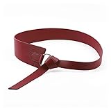 Damen Taillengürtel Neue schwarz breite Korsett Ledergürtel Weibliche Krawatte Bund Dünne braune Bogen Freizeit Gürtel für Frauen Hochzeit Temperamentgürtel ( Belt Length : 125cm , Color : Red )