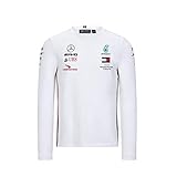 Mercedes-AMG Petronas T-Shirt, langärmlig, Motorsport, Team F1 Formula Driver Gr. M, weiß