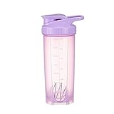 YSJJDRT Becherset 700ml Milkshake Sportflasche Outdoor Fitness Wasser Tasse Protein Pulver Mischtasse Tragbare Turnhalle Training Drink Trinkbecher (Color : Purple)