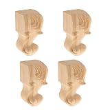 4 pcs Holz Möbel Füße vintage Schrankfüße für Sofa, Couch, Stuhl, Bett, Schrank