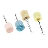 WLDSW 4Pcs 3mm Schaft 150-600#Nylon Schleifpunkt Polierschleifkopf Buffing Polierscheibe for Dremel Präzisionswerkzeug