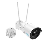 Reolink WLAN IP Kamera, Überwachungskamera 1440p HD mit Audio für Aussen, 2,4/5GHz WiFi Outdoor Kamera mit 30m IR Nachtsicht, SD Kartenslot und Bewegungserkennung, Fernzugriff, RLC-410W