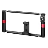 viewflex VF-VS03 Smartphone-Videokäfig-Kit, Videokäfig mit 4 Kaltschuhhalterungen Videostabilisator für Videomaker ， Vollaluminiumlegierungsmaterial，Metalltelefonclip fü