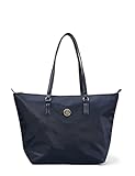 Tommy Hilfiger Damen Poppy Tote Stofftasche, Blau Navy, 14x32x47