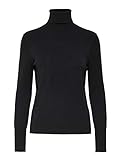 ONLY Damen ONLVENICE L/S Rollneck Pullover KNT NOOS Rollkragenpullover, Schwarz (Black Black), Medium (Herstellergröße: M)