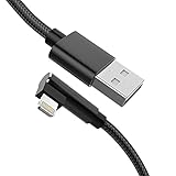 MTAKYI 90 Grad iPhone Ladegerät Rechtwinkliges USB Kabel, 90 Grad Ladekabel 5 Meter MFi Zertifiziertes Super Langes Rechtwinkliges Blitzkabel Passend Für Apple iPhone 12 11 XS XR XS Max 8 7 6 5