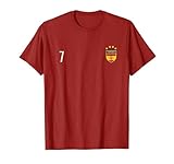 Espana Fußball Nummer 7, Nummer 7, Nummer sieben Flagge, Spanisch T-S