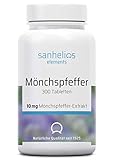 Sanhelios Mönchspfeffer - Hochdosiert - 300 vegane Mikro-Tabletten - 10mg reiner Mönchpfefferextrakt pro Tablette - Nur Premium Zutaten - leicht zu schlucken - Hergestellt & geprüft in D