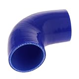 Silikon Ladeluftkühler Schlauch Turbo Boost AGR Rohr 63mm 90 Grad - B