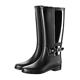 Zarupeng Damen Stiefeletten halbhoch schneestiefel Outdoor Boots Plateau Absatz Schlupfstiefel rutschfest Cowboystiefel Für Winter Overknee Stiefel Lange Stiefel Comfort Square Heels S