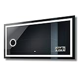 Badspiegel 120x80cm mit LED Beleuchtung - Wählen Sie Zubehör - Individuell Nach Maß - Beleuchtet Wandspiegel Lichtspiegel Badezimmerspiegel - LED Farbe zu Wählen Kaltweiß/Warmweiß L15