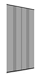 Windhager Teleskop Türvorhang, Insektenschutz, Fliegengitter, Lamellenvorhang, Türvorhang mit Teleskop-Lamellen, 120 cm, anthrazit, 04302