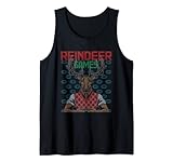 Rentier spielt Videospiel Gamer Ugly Christmas Sweater Tank Top