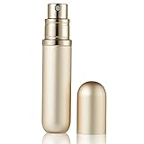 BRARIOS Parfümzerstäuber Nachfüllbar,leer Reise Parfüm Zerstäuber,5ml Mini Portable Sprühflasche,Taschenzerstäuber für Unterwegs (5ml,Champagner Gold-02)