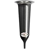 KADAX Grabvase, Vase aus Kunststoff, Blumenvase, Kunststoff-Vase für Blumen, wetterfeste Friedhofsvase, frostsicher Steckvase für Grab, witterungsbeständiger Grabschmuck (12cm, mit Erdspieß, Grafit)
