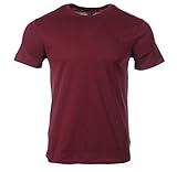 Ralph Lauren Herren Rundhals T-Shirt (Weinrot, L)