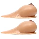 YZJYB 1 Paar Silikon Brustformen Waschbar Gefälschte Brustprothese Crossdresser Falsche Brüste Realistische Mastektomie BH-Einlagen Verbesserung Der Brust Der Frau,C~Cup（800g/pair）
