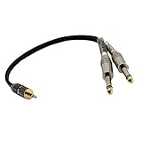 MERIGLARE 3,5 Mm Stecker auf Dual 6,35 Mm Stereo Stereo Adapterkabel für Mischer Verstärker Lautsp