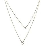 Frauen Halskette Doppelschichten Hip Hop Stil Brief Anhänger Halskette Chokerhalskette Geburtstag Hochzeitsgeschenk Schmuck