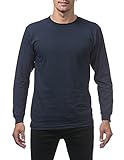 Pro Club Herren Langarm-T-Shirt aus Baumwolle -  Blau -  M