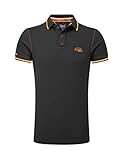 M.Conte Poloshirts für Herren Kurzarm Polohemd Strech-Baumwolle T-Shirt Fun Poloshirt Pique Basic Men's Plain Royal Blau S M L XL XXL XXXL Romano (S, Schwarz Black)