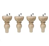 Moebelfusse Holz 4 x Ø85 / 150mm Möbelfüße Kugelfüße Holz Möbelfuß Schrankfüße Schrankfuß BUCHEN HOLZ
