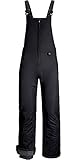 GEMYSE Damen Winter Skihose mit verstellbaren Hosenträgern wasserdichter winddichter Overall (Schwarz C,L)