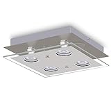 HiBay Moderne LED Deckenleuchte 4 Flammig Deckenspot GU10 Deckenstrahler decken lampen 230V für Schlafzimmer Wohnzimmer Küche-ohne glühb